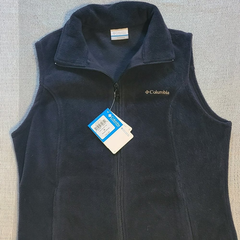 Columbia black fleece vest  Size Med